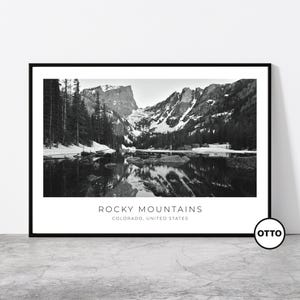 Rocky Mountains Wall Art | The Rockies Mountain Range | Artful Travel Poster Print Photo | Landscape | Colorado, USA