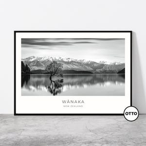 Wanaka Wall Art | That Wanaka Tree Artful Travel Poster Print Photo | Lake Wanaka Landscape | New Zealand