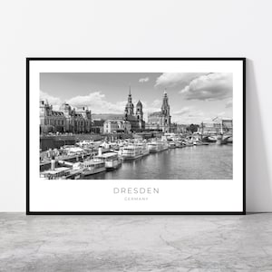 Dresden Wall Art | Dresden Artful Travel Poster Print Photo | Cityscape | Italy, Europe