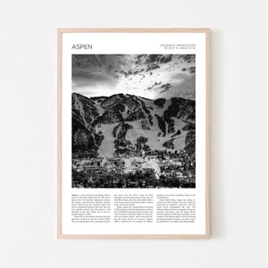 Aspen Wall Art | Mountain City, Aspen Artful Travel Poster Print Photo | Landscape Print | Colorado USA