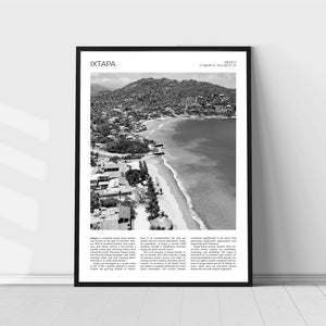 Ixtapa Wall Art | Playa la Madera, Ixtapa Artful Travel Poster Print Photo | Cityscape Print | Zihuatanejo, Mexico