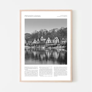 Pennsylvania Wall Art | Philadelphia, Pennsylvania Artful Travel Poster Print Photo | Schuylkill River, Boathouse Row | United States