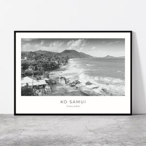 Koh Samui Wall Art | Ko Samui Artful Travel Poster Print Photo | Lamai Beach | Landscape | Thailand, Southeast Asia