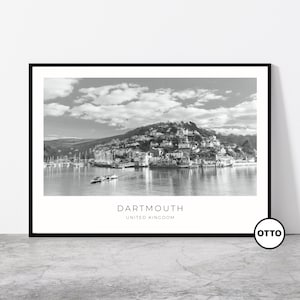 Dartmouth Wall Art | Devon Home Decor | Kingswear Ferry, Dartmouth | England Artful Travel Gift | United Kingdom Art Poster Print