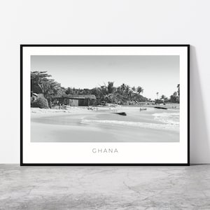 Ghana Wall Art | Ghana Home Decor | Axim | African Artful Travel Gift | Africa Art Poster Print