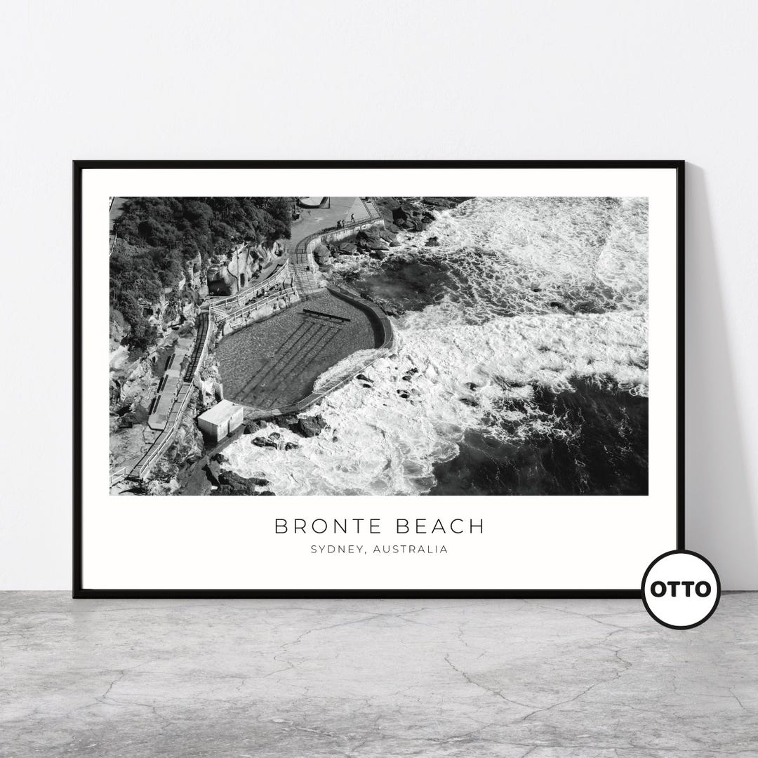Bronte Pool Sign Bronte Beach Wall Art | Bronte Beach Home Decor Print | Ocean Pool Art ...