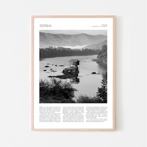 Serbia Wall Art | Serbia Artful Travel Poster Print Photo | River Drina, Bajina Basta | Landscape | Europe