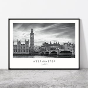 Westminster Wall Art | London Home Decor | Big Ben, Houses of Parliament, Westminster Bridge | Artful Travel Gift | UK Art Poster Print