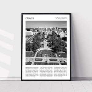 Denver Wall Art | Denver Artful Travel Poster Print Photo | State Capitol Building | Colorado, United States