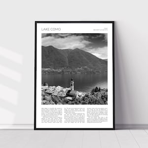 Lake Como Wall Art | Carate Urio, Lake Como Artful Travel Poster Print Photo | Landscape | Lombardy, Italy, Europe
