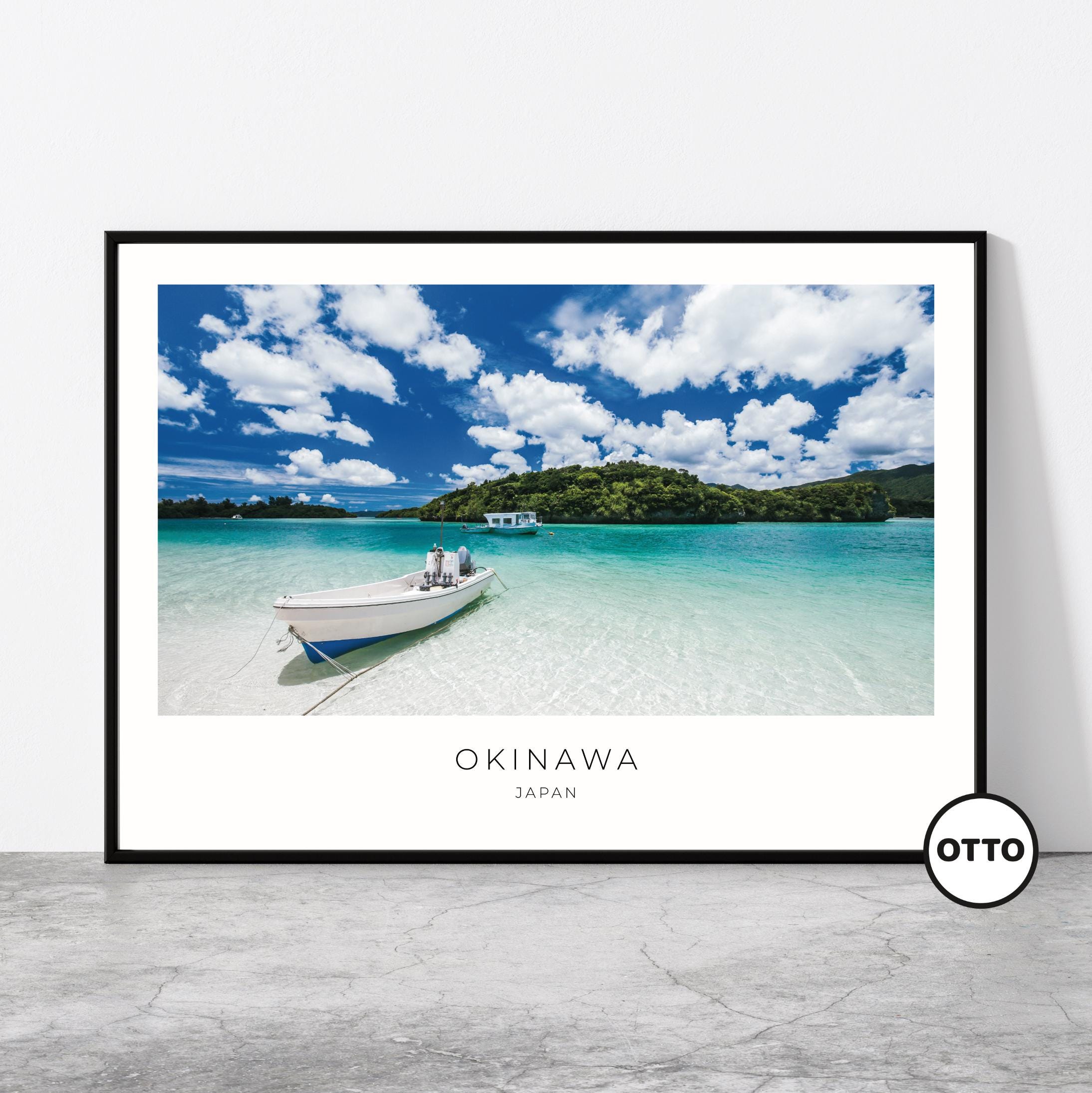 Okinawa Wall Art | Okinawa Home Decor | Ishigaki Kabira Bay | Japanese Artful Travel Gift | Japan Art Poster Print