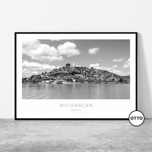 Michoacan Wall Art | Lake Pátzcuaro, Michoacán Artful Travel Poster Print Photo | Island of Janitzio, Morelia | Landscape | Mexico