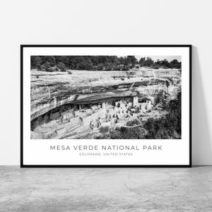 Mesa Verde National Park Wall Art | Mesa Verde Artful Travel Poster Print Photo | Cliff Palace | Landscape | Colorado, USA