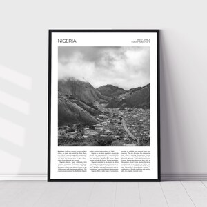 Nigeria Wall Art | Nigeria Home Decor | Idanre Hill Landscape | West African Artful Travel Gift | Africa Art Poster Print
