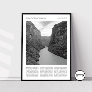 Sumidero Canyon Wall Art | Sumidero Canyon Home Decor Print | Grijalva River Art Travel Poster | Artful Photo Travel Gift Idea | Mexico