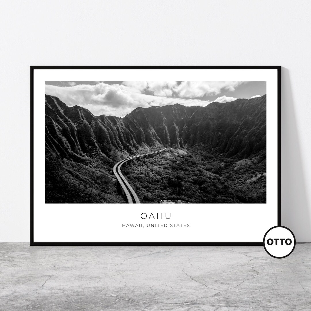 Oahu Wall Art | Highway Travel Poster | Landscape Print Photo | Hawaii ...
