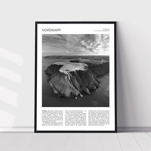 Nordkapp Wall Art Artful Travel Poster Print Photo | Barents Sea, Landscape Print | Norway