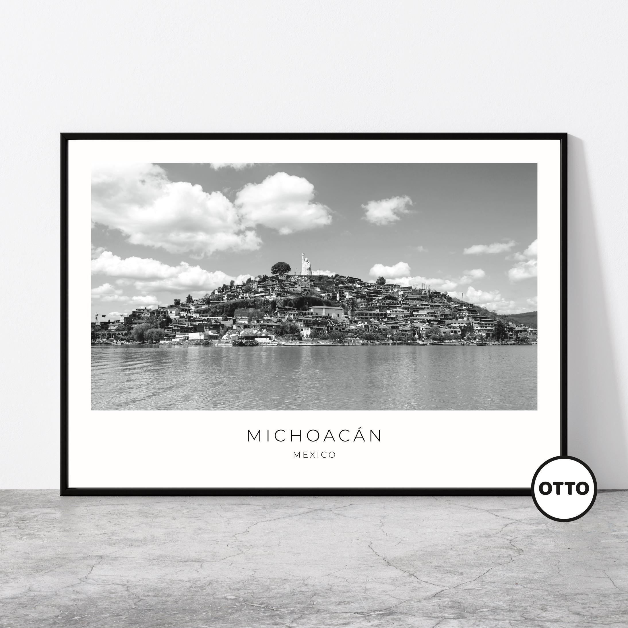 Michoacan Wall Art Print, Lake Pátzcuaro, Mexico Travel Poster