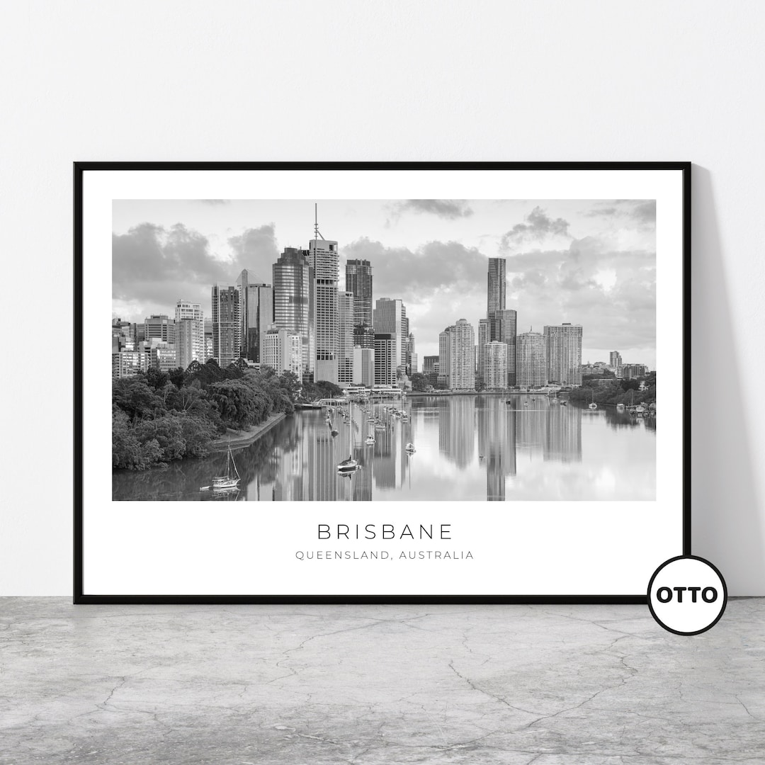 Décal Mural Brisbane Skyline - Sticker Décoratif Pour Salon, Chambre, Bureau, Etc.