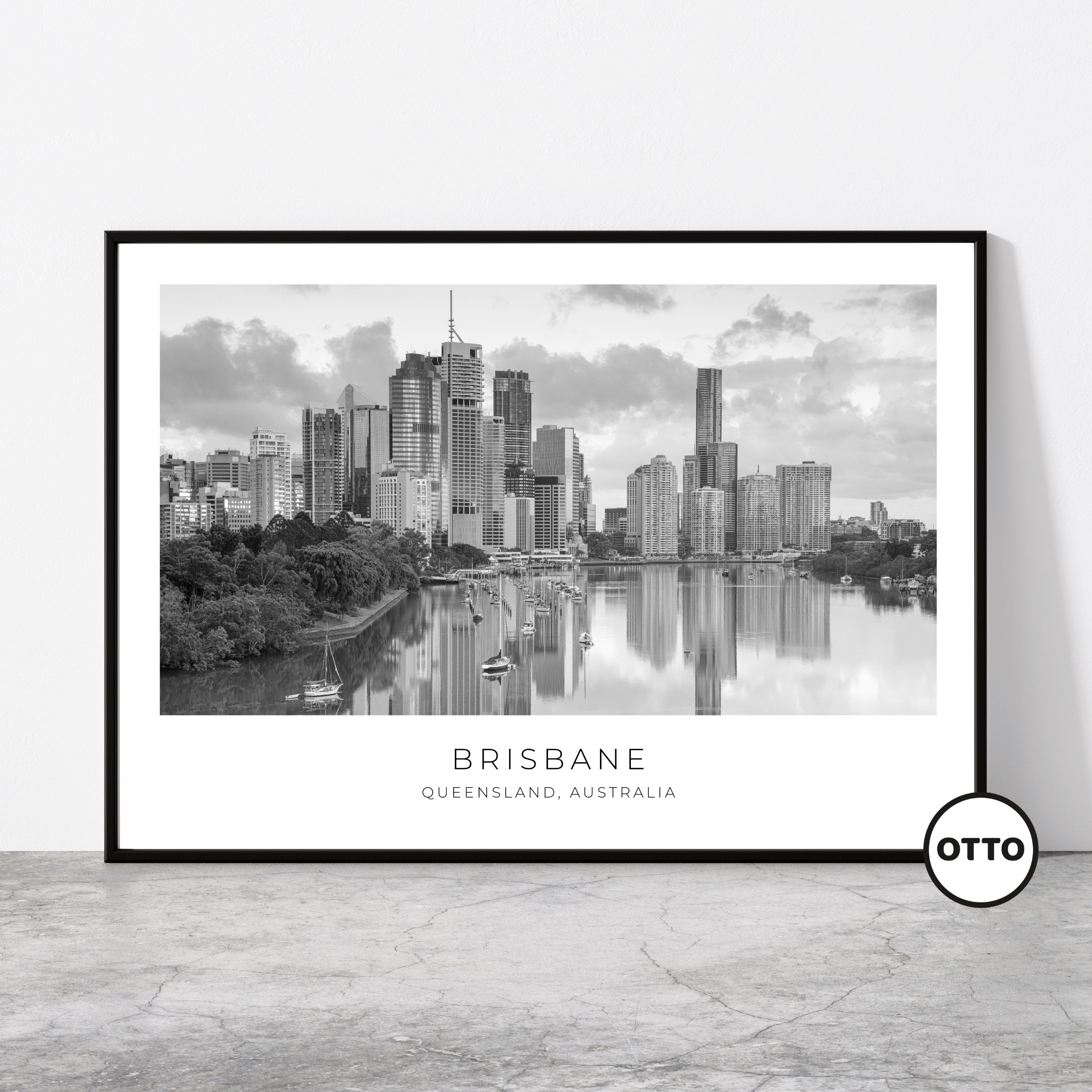 Brisbane Wall Art Queensland Home Decor Brisbane Skyline Cityscape