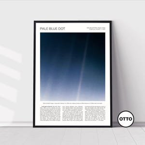 Pale Blue Dot Wall Art | Carl Sagan Redacted Quote | Original NASA Photo Poster Print | Planet Earth, Solar System, Milk Way