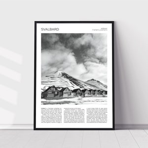 Svalbard National Park Wall Art | Svalbard Artful Travel Poster Print Photo | Longyearbyen | Norwegian Landscape | Norway