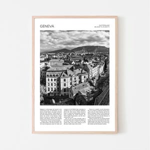 Geneva Wall Art | Historic City, Geneva Artful Travel Poster Print Photo | Landscape Print Photo | Switzerland