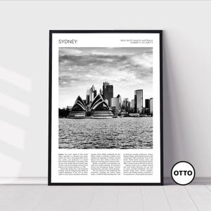 Sydney Wall Art | Sydney Home Decor | Sydney Opera House, Sydney Harbour | Australian Artful Travel Gift | Australia Art Poster Print