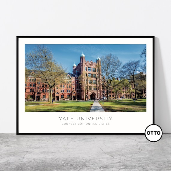 Yale University Wall Art Print, New Haven Travel Poster - Physical
