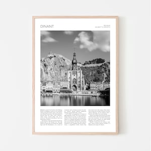 Dinant Wall Art | City of Dinant Artful Travel Poster Print Photo | The Meuse River | Landscape | Belgium, Europe