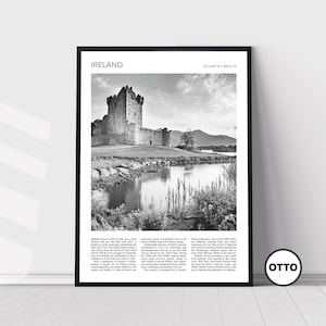 Ireland Wall Art | Ireland Home Decor | Ross Castle | Irish Artful Travel Gift | Killarney National Park, County Kerry, Art Poster Print