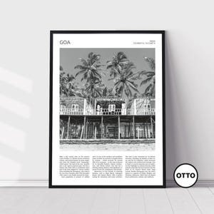 Goa Wall Art | Goa Home Decor Print | Bungalows on Palolem Beach Art Travel Poster | Artful Photo Travel Gift Memento Idea | India