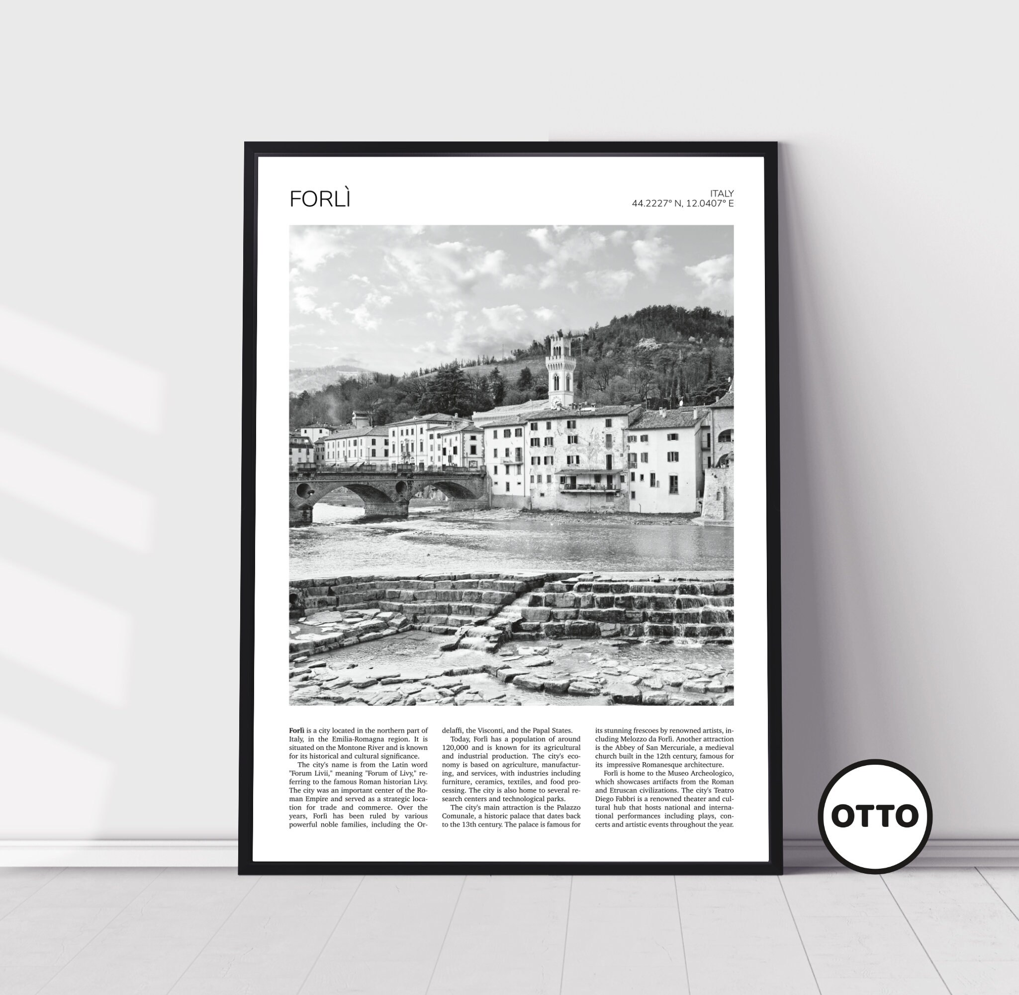 Forli Wall Art | Forli Artful Travel Poster Print Photo | Santa Sofia Cityscape | Emilia Romagna, Italy, Europe
