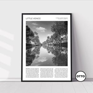 Little Venice Wall Art | Home Decor Print | Grand Union Canal, Regent&#39;s Canal Art Travel Poster | Artful Photo Memento Gift Idea | London