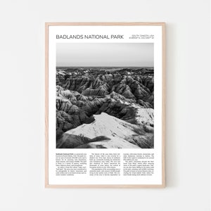 Badlands National Park Wall Art | Badlands Artful Travel Poster Print Photo | Landscape | South Dakota, United States