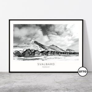 Svalbard Wall Art | Svalbard Home Decor Print | Longyearbyen Art Poster Artful Photo Travel Gift | Norway