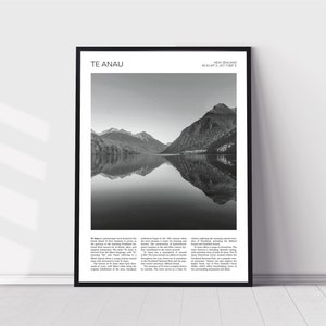 Te Anau Wall Art | Te Anau Artful Travel Poster Print Photo | Landscape | South Island, New Zealand