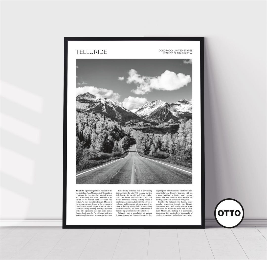 Telluride Wall Art | Telluride Home Decor Print | Colorado 145, Aspen ...