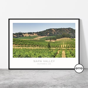 Napa Valley Wall Art | Napa Valley Home Decor Print | California Vineyard Art Travel Poster | Artful Photo Travel Gift Memento Idea | USA