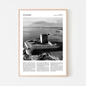 Dundee Wall Art | Brotie Castle, River Tay, Dundee Artful Travel Poster Print Photo | Cityscape | Scotland, United Kingdom