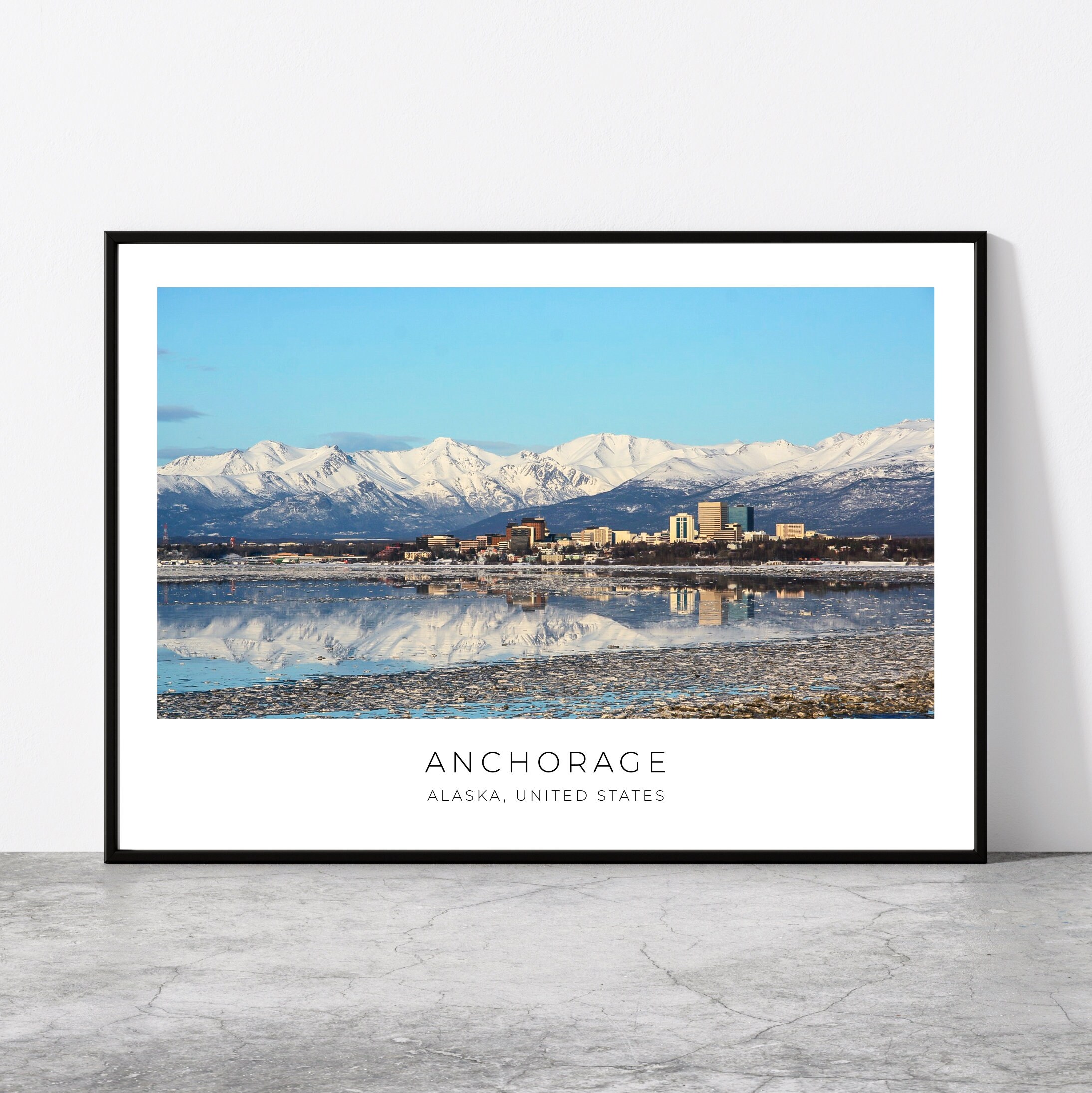 Anchorage Wall Art | Anchorage Artful Travel Poster Print Photo | Landscape Skyline | Cityscape | Alaska, USA