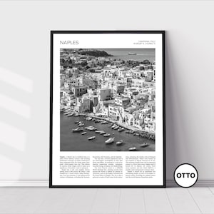 Naples Wall Art | Naples Home Decor Print | Old Town Port, Procida Art Travel Poster | Artful Photo Travel Gift Memento Idea | Italy