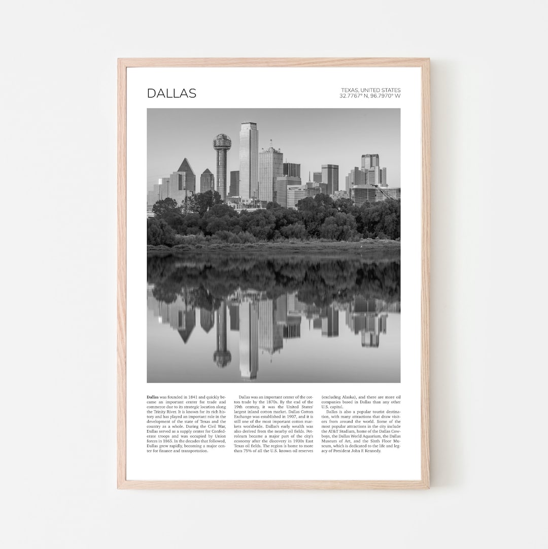 Dallas Wall Art Dallas Texas Skyline Scenery Etsy