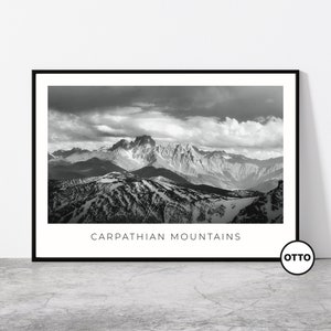 Carpathian Mountains Wall Art | Carpathian Mountain Range Home Decor Print | Art Poster Artful Travel Gift | Europe