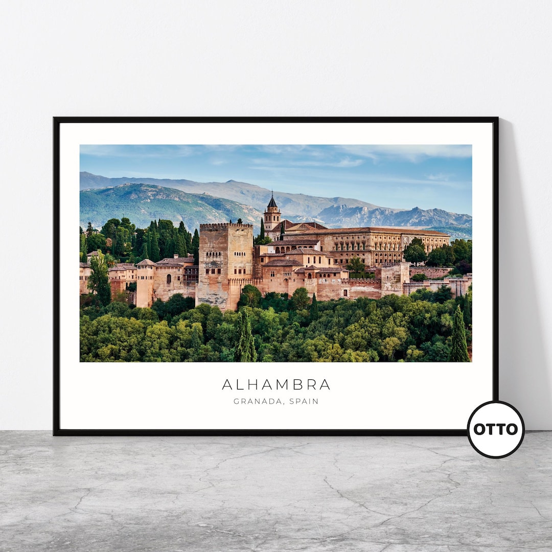 Alhambra Wall Art | Alhambra Home Decor Print | Arabic Fortress Art