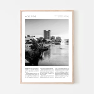 Adelaide Wall Art | Adelaide Artful Travel Poster Print Photo | Skyline Cityscape | Australia