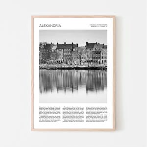 Alexandria Wall Art | Waterfront, Potomac River, Artful Travel Poster Print Photo | Cityscape | Virginia, United States