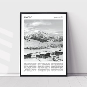 Livigno Wall Art | Livigno Artful Travel Poster Print Photo | Alpine Ski Resort | Landscape | Italy, Europe