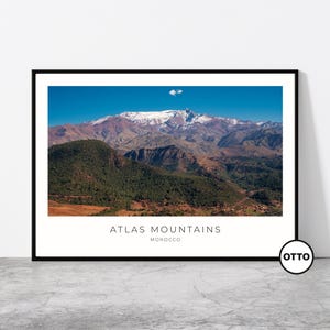 Atlas Mountains Wall Art | High Atlas Mountain Home Decor Print | Art Travel Poster | Artful Photo Travel Gift Memento Idea | Morocco