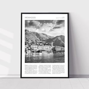 Menaggio Wall Art | Menaggio Artful Travel Poster Print Photo | Lake Como | Landscape | Lombardy, Italy, Europe